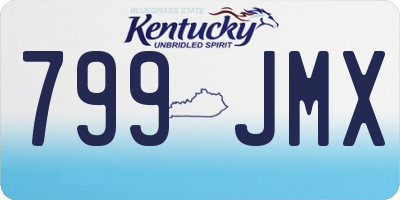 KY license plate 799JMX