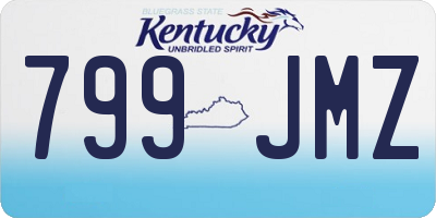 KY license plate 799JMZ
