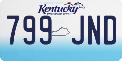 KY license plate 799JND