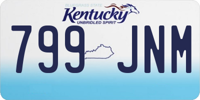 KY license plate 799JNM
