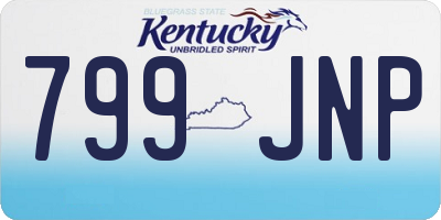 KY license plate 799JNP