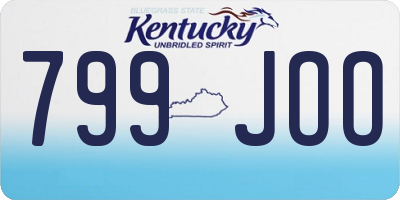 KY license plate 799JOO