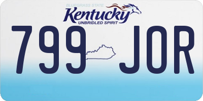 KY license plate 799JOR