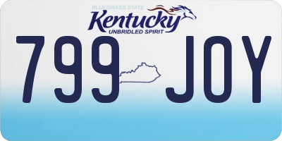 KY license plate 799JOY