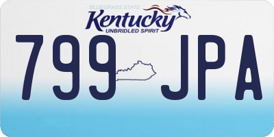KY license plate 799JPA