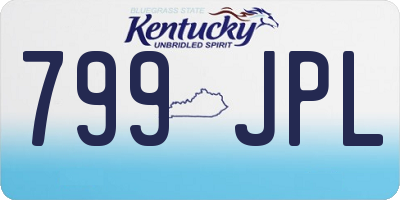 KY license plate 799JPL