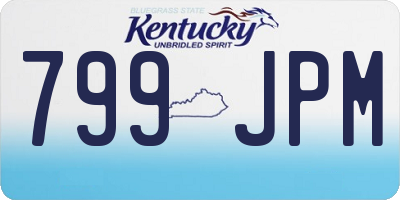 KY license plate 799JPM