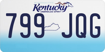 KY license plate 799JQG