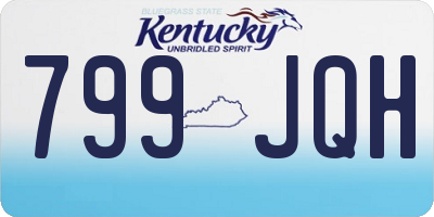 KY license plate 799JQH