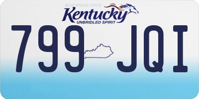 KY license plate 799JQI