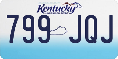KY license plate 799JQJ