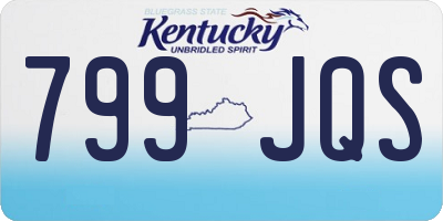 KY license plate 799JQS