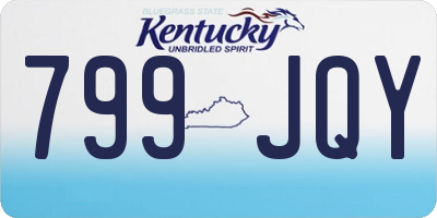 KY license plate 799JQY