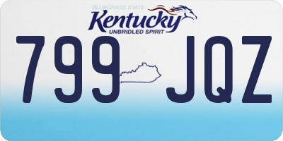 KY license plate 799JQZ