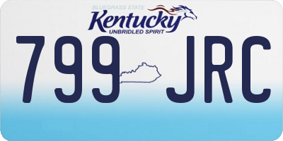 KY license plate 799JRC