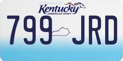 KY license plate 799JRD