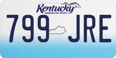 KY license plate 799JRE