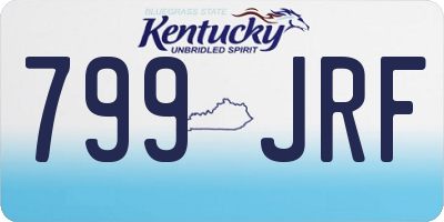 KY license plate 799JRF
