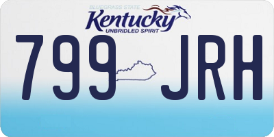 KY license plate 799JRH