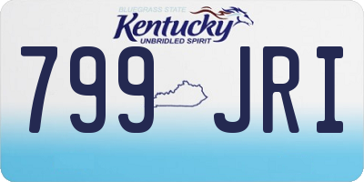 KY license plate 799JRI
