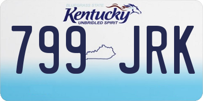 KY license plate 799JRK