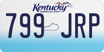 KY license plate 799JRP