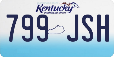 KY license plate 799JSH