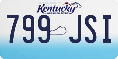 KY license plate 799JSI