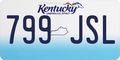 KY license plate 799JSL