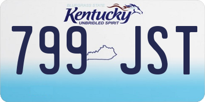 KY license plate 799JST