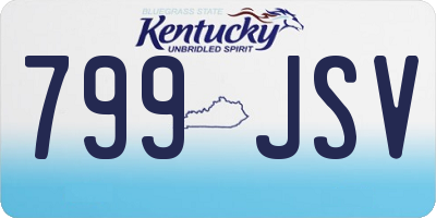 KY license plate 799JSV