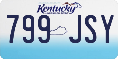 KY license plate 799JSY