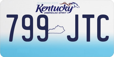 KY license plate 799JTC