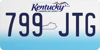 KY license plate 799JTG