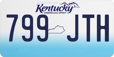 KY license plate 799JTH