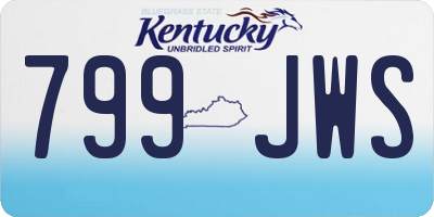 KY license plate 799JWS
