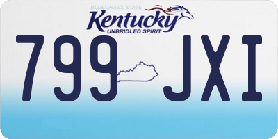 KY license plate 799JXI