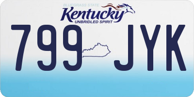 KY license plate 799JYK
