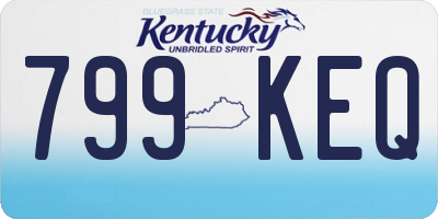 KY license plate 799KEQ