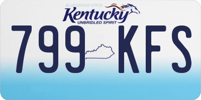 KY license plate 799KFS