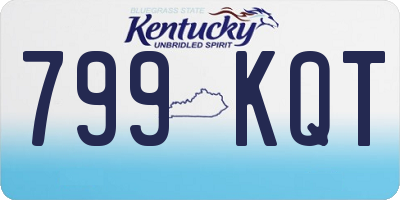KY license plate 799KQT