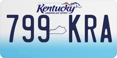 KY license plate 799KRA