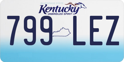 KY license plate 799LEZ