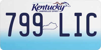 KY license plate 799LIC