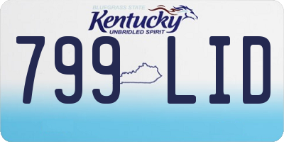 KY license plate 799LID