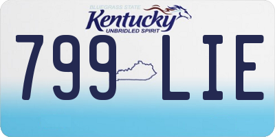 KY license plate 799LIE