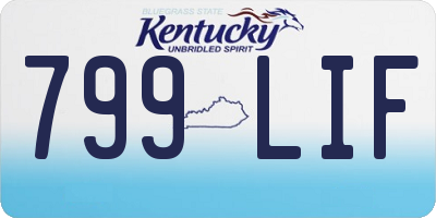 KY license plate 799LIF