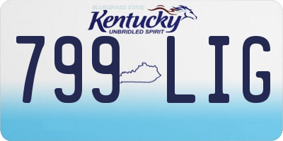 KY license plate 799LIG