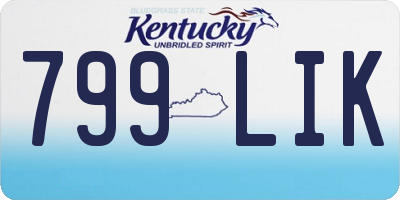 KY license plate 799LIK