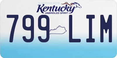 KY license plate 799LIM